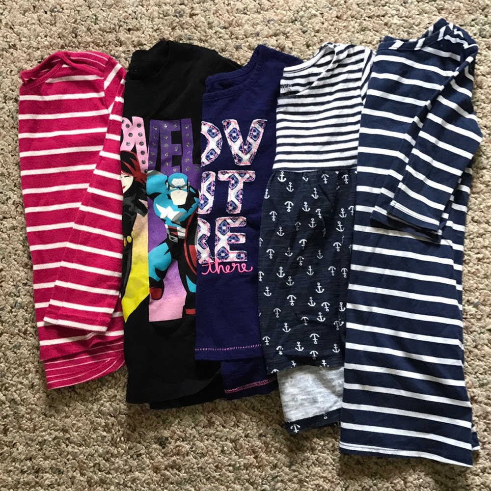 Girls lot of shirts. All worn maybe once